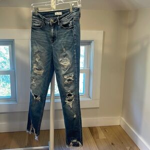 Kancan mid rise ankle skinny jeans, size 27